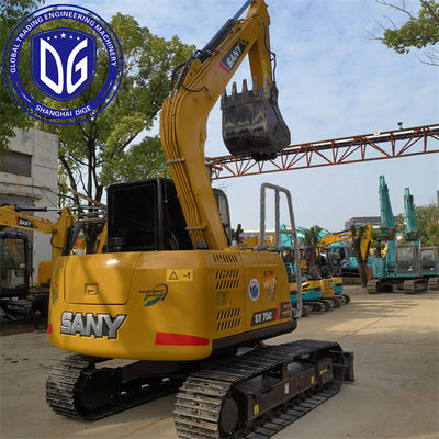 Excavadora pequeña de 7,5 toneladas Sany SY75C con sistema hidráulico avanzado