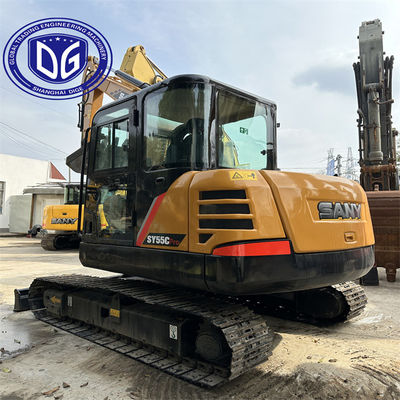 Sany Sy55C Excavadora usada de 5,5 toneladas con sistema de arranque rápido del motor y pantalla brillante