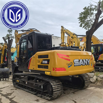 Utilizado Sany SY135 Excavadora hidráulica de 13,5 toneladas Selección de múltiples modos de funcionamiento