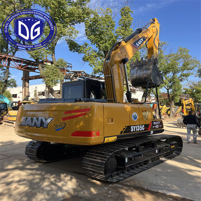 Utilizado Sany SY135 Excavadora hidráulica de 13,5 toneladas Selección de múltiples modos de funcionamiento