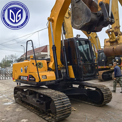 Sany SY155 15.5T Excavadora de rastreador usada Sistema de energía eficiente y de ahorro de energía