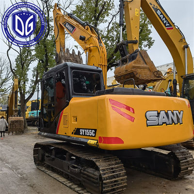 Sany SY155 15.5T Excavadora de rastreador usada Sistema de energía eficiente y de ahorro de energía