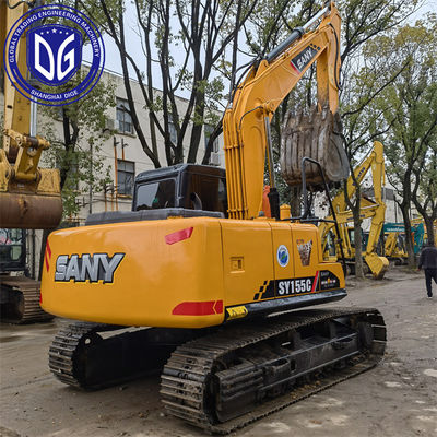 Sany SY155 15.5T Excavadora de rastreador usada Sistema de energía eficiente y de ahorro de energía