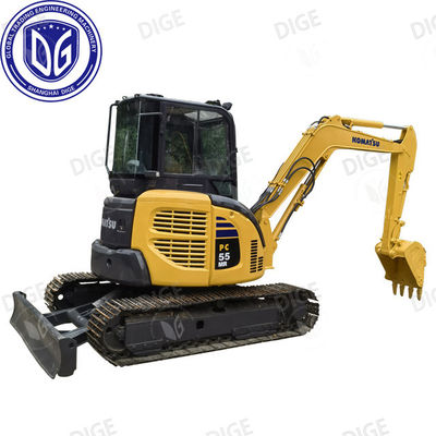 Construcción resistente USED excavadora PC55 con sistemas hidráulicos avanzados