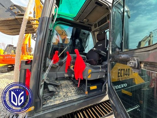 Ec140 Excavadora Volvo usada de 14 toneladas con sistema de ventilador de enfriamiento eficiente