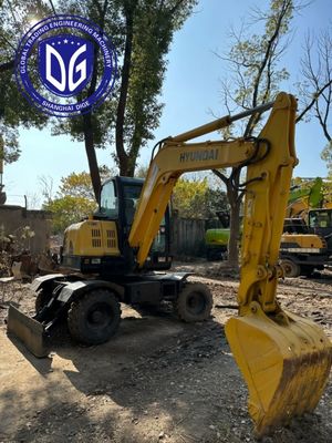 Excavadora de ruedas usadas Hyundai 60w-7 6Ton Excavadora hidráulica pequeña 10 unidades disponibles ahora