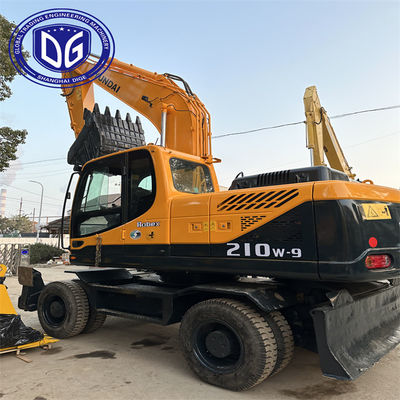 Excavadora Hyundai de ruedas usadas modelo 210W-9 original con materiales duraderos