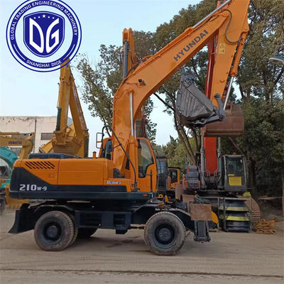 Excavadora Hyundai de ruedas usadas modelo 210W-9 original con materiales duraderos