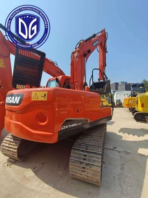 DX140 de diseño compacto Excavadora usada Doosan rentable, control automatizado