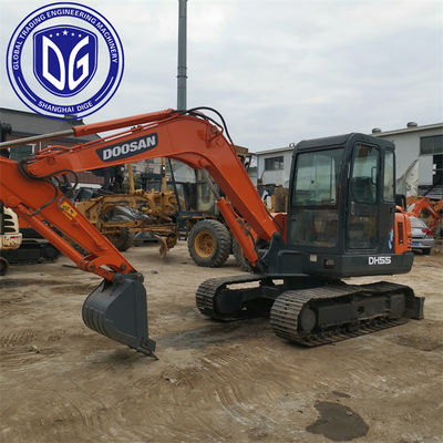 Operación fácil de usar DH55 Excavadora Doosan usada 5.5t mantenida profesionalmente