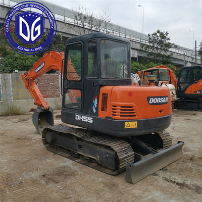 Operación fácil de usar DH55 Excavadora Doosan usada 5.5t mantenida profesionalmente