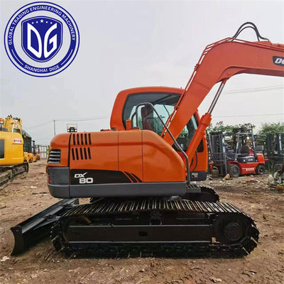 Excavadora hidroeléctrica usada Doosan DX80 8 toneladas
