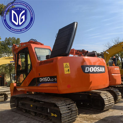 Resistente al desgaste DH150LC Excavadora usada Doosan de 15 toneladas Excavadoras hidráulicas usadas