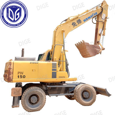 Excavadora de ruedas Komatsu 2018 13600kg para proyectos de construcción