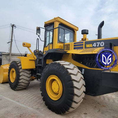 Cargador frontal Komatsu WA470-3 Equipo de construcción de cargadores usados para ingeniería minera grande