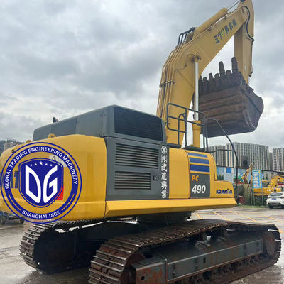 Excavadora de excavadora de 49 toneladas Komatsu PC490 usada, funciones hidráulicas suaves