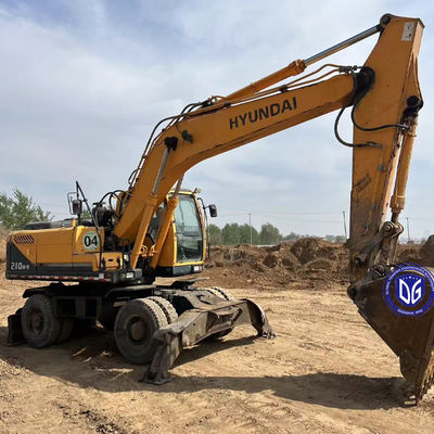 Origen Corea 210W-9 Excavadora de ruedas Hyundai usada 210W-9 Excavadora de ruedas Hyundai de segunda mano 210W-9
