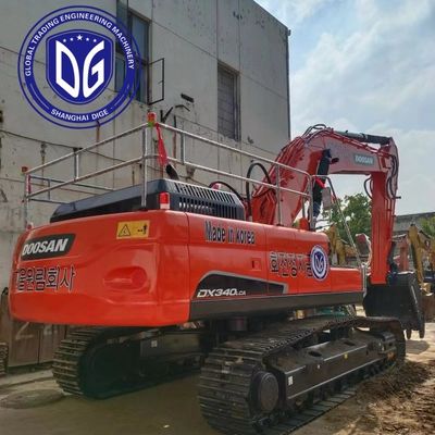 DX340LCA 34t Excavadora Doosan de segunda mano original de Corea con un brazo potente