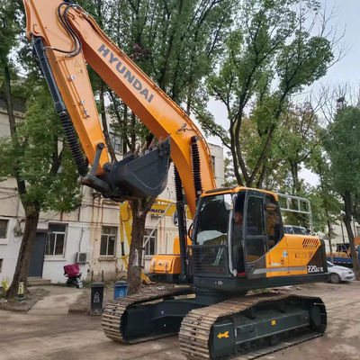 Hyundai 220 Excavadora hidráulica de segunda mano con motor Cummins B7 Para la venta Excavadora Crawler