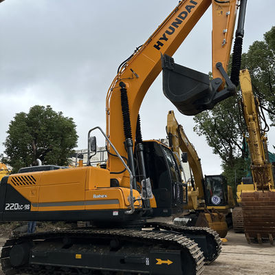 Hyundai 220 Excavadora hidráulica de segunda mano con motor Cummins B7 Para la venta Excavadora Crawler