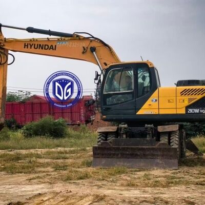 Excavadora de ruedas Hyundai 210W-9VS usada en venta Excavadora de 21 toneladas de gran venta