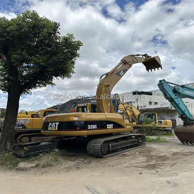 Excavadora Caterpillar 320C de 20t usada en stock con el mejor precio, excavadora robusta, duradera y potente en venta