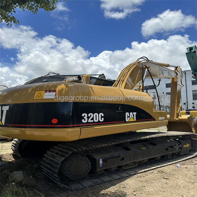 Excavadora Caterpillar 320C de 20t usada en stock con el mejor precio, excavadora robusta, duradera y potente en venta