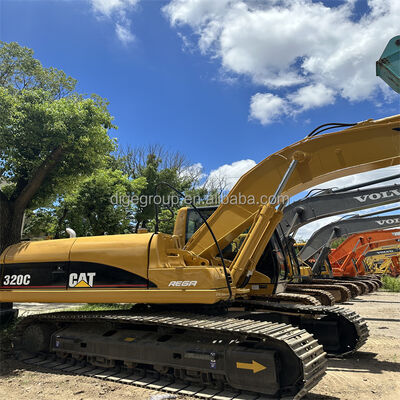 Excavadora Caterpillar 320C de 20t usada en stock con el mejor precio, excavadora robusta, duradera y potente en venta