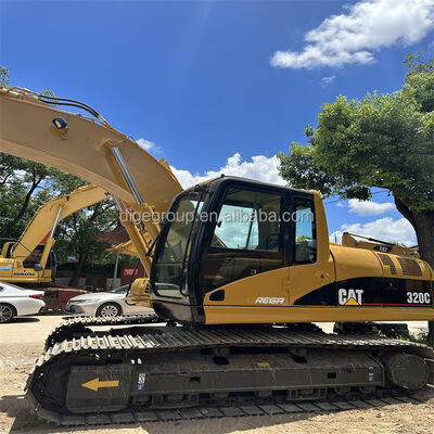 Excavadora Caterpillar 320C de 20t usada en stock con el mejor precio, excavadora robusta, duradera y potente en venta