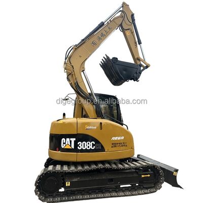 Excavadora Caterpillar 308C de 8t usada en stock con precio barato, venta caliente en buenas condiciones, excavadora potente de segunda mano en venta