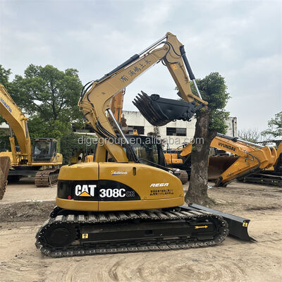 Excavadora Caterpillar 308C de 8t usada en stock con precio barato, venta caliente en buenas condiciones, excavadora potente de segunda mano en venta