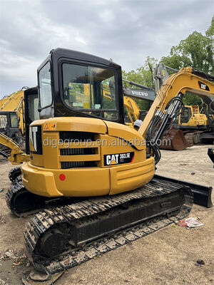 Excavadora Caterpillar 303.5E de 3.5t usada en stock a precio económico, excavadora robusta y duradera
